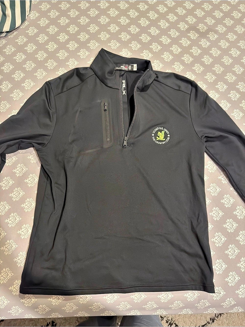 Ralph Lauren RLX Men'Small Quarter Zip Pullover Black Size Small Like New